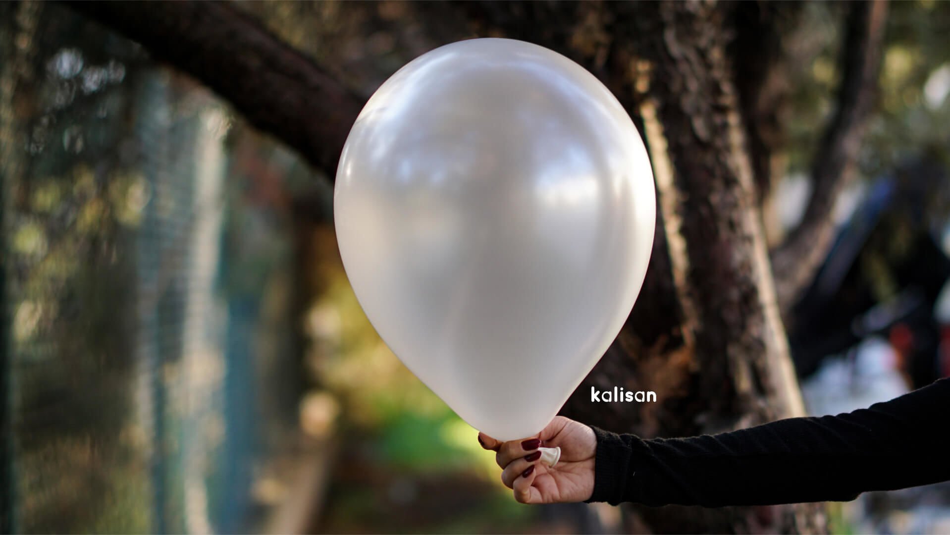 Kalisan 12'' Metalik Balon Beyaz 50'li