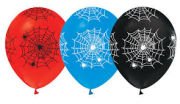 B.E. Çepeçevre Örümcek Baskılı 12'' Pastel Balon 100'lü