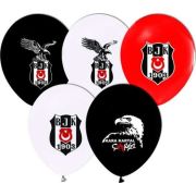 B.E. 4+1 Beşiktaş Baskılı 12'' Pastel Balon 100'lü