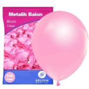 B.E. Metalik Pembe 12'' Pastel Balon 100'lü