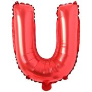 U Harf Folyo Balon Kırmızı 16 inç