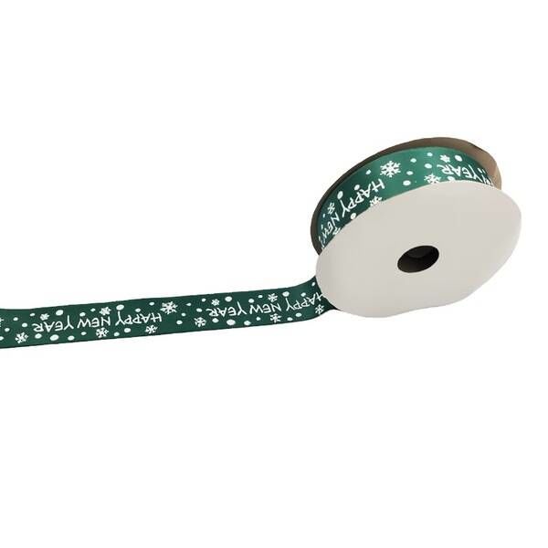Kurdele Yılbaşı Happy New Year Yeşil 2.5 Cm 20 Metre