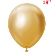 18'' Mirror Balloons Gold 1 adet