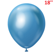 18'' Mirror Balloons Blue 1 adet