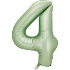 4 Rakam 40'' Açık Yeşil Folyo Balon