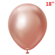 18'' Mirror Balloons Rose Gold 1 adet