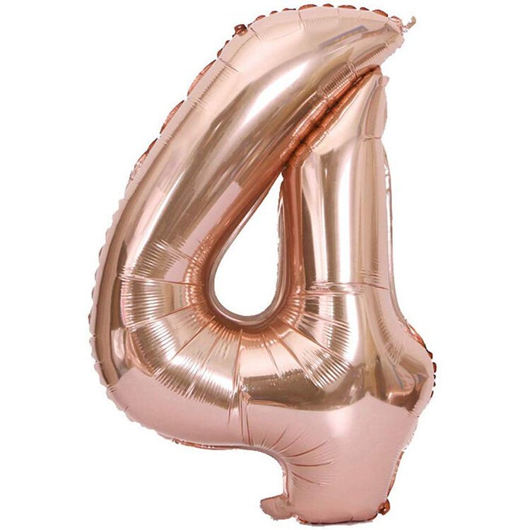 40'' Rose Gold 4 Rakam Folyo Balon 100 Cm