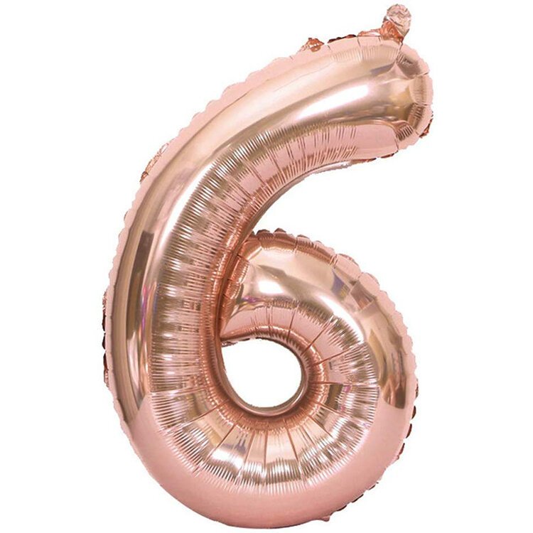 40'' Rose Gold 6 Rakam Folyo Balon 100 Cm