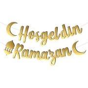 Hoşgeldin Ramazan Gold Kaligrafi Banner