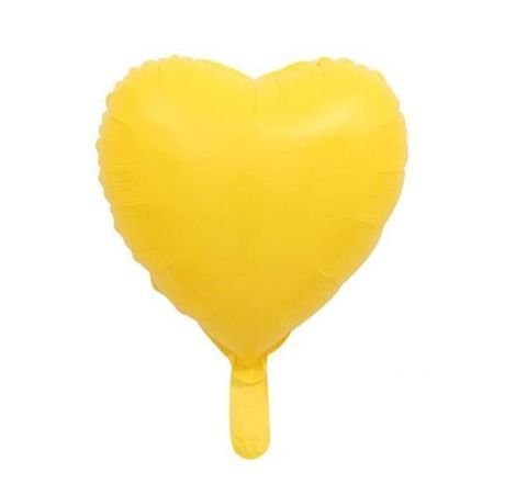 18'' Sarı Makaron Kalp Folyo Balon