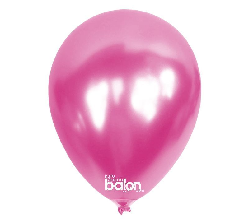 Kutu Kutu Balon Metalik Pembe 100' lü 12 ''