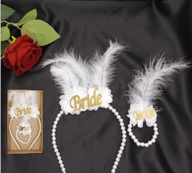 Bride İncili 2'li set beyaz gold