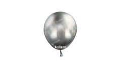 5″ Mini Mirror (Krom) Balonlar Koyu Gümüş 100 Adet