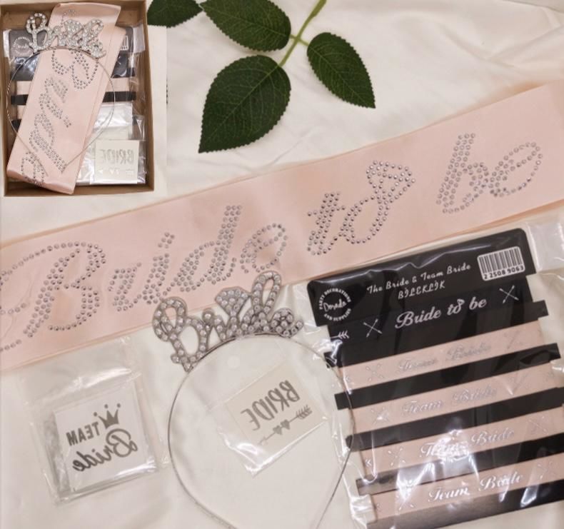 BRİDE TO BE TAŞLI 4'LÜ SET PUDRA GÜMÜŞ