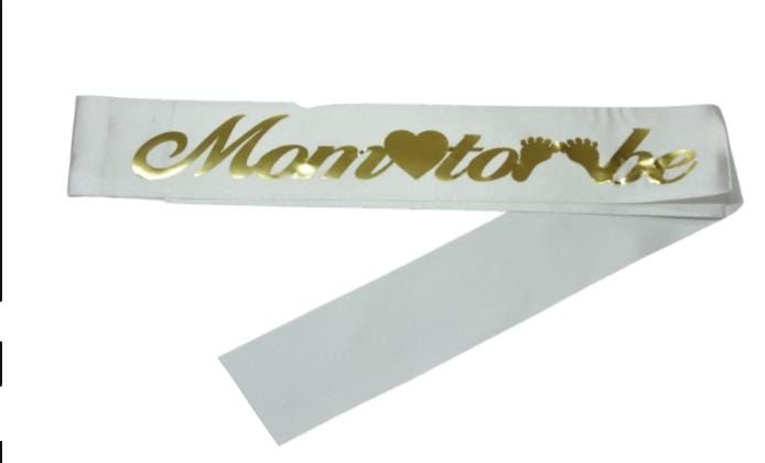 Mom To Be Beyaz Gold Kuşak