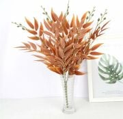 Yapay Söğüt Dalı Turuncu-5 Dallı-dekoratif Vazo Çiçeği