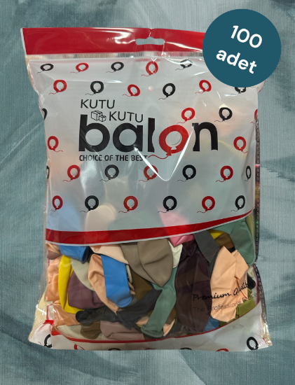 Kutu Kutu Balon 12 ınch Süper Mix 100'lü Balon