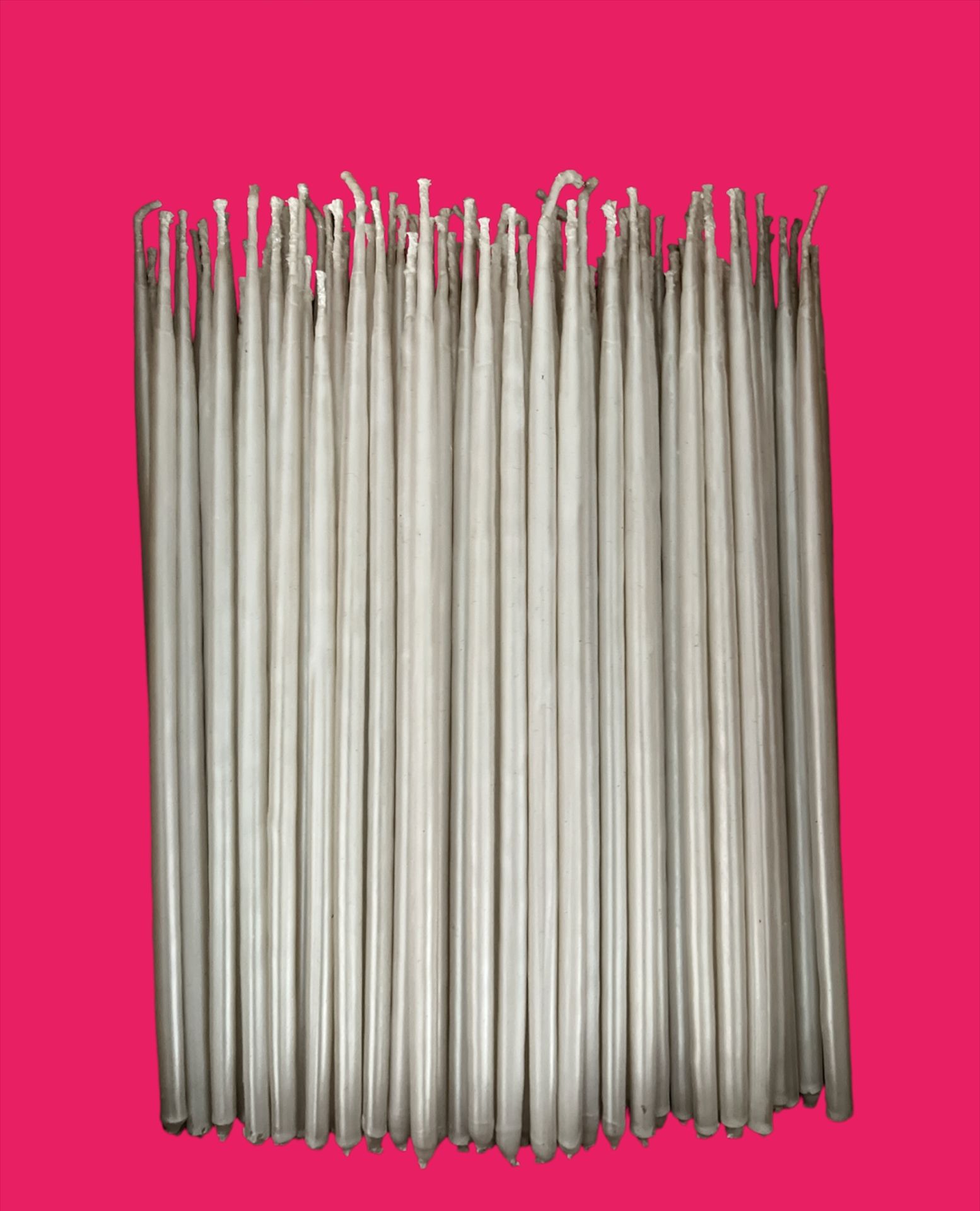 Sedef Beyaz İnce Parti Mum 20 Cm 1 Adet