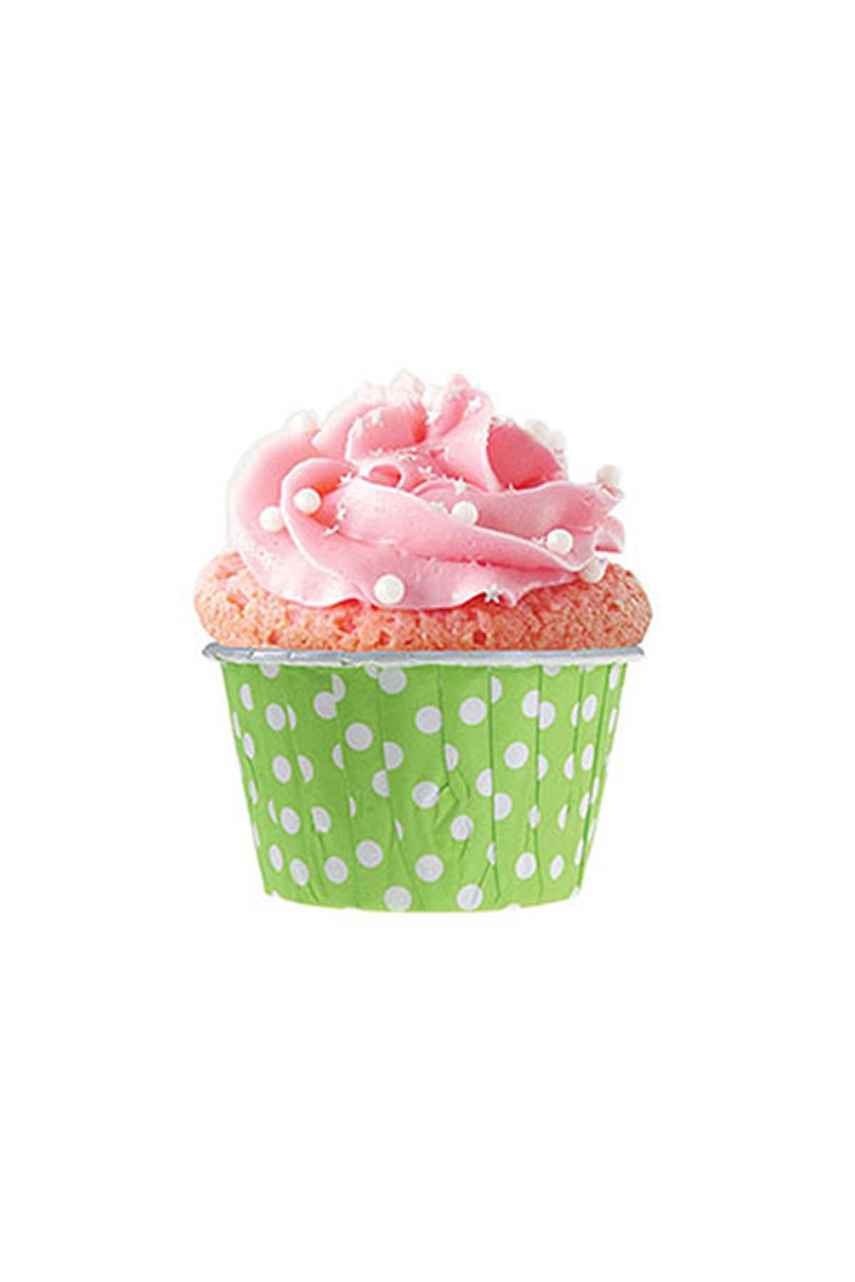 Yeşil Puantiyeli Muffin Kek Kapsülü 25'li