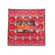 50 Li Paket Kırmızı Tealight Mum