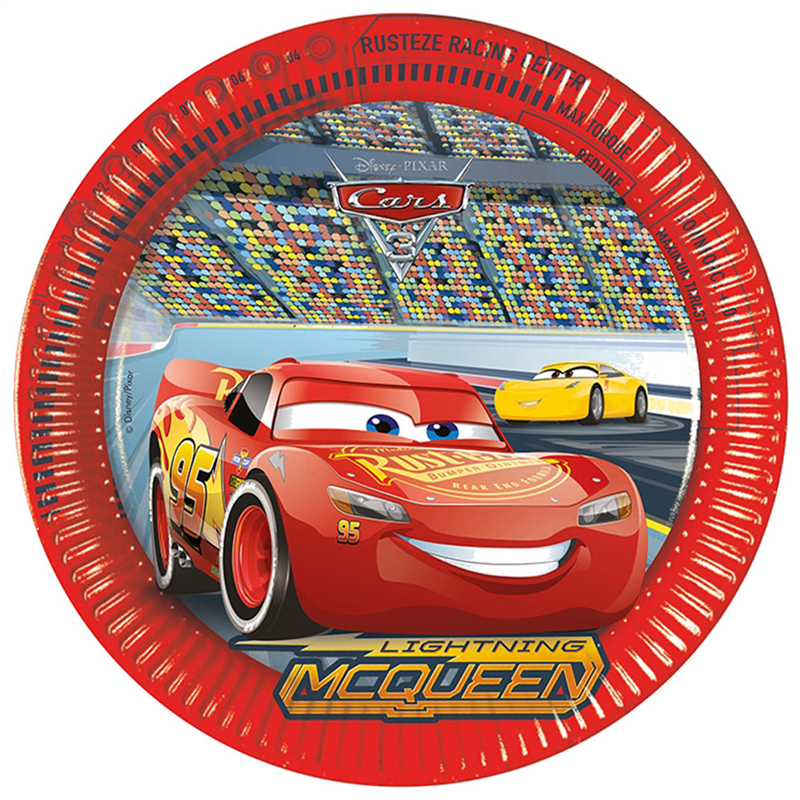 Cars Karton Tabak 23 cm 8'li