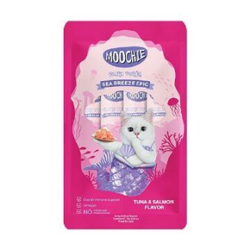 Moochie Creamy Somon Ve Ton Balıklı Kedi Ödülü 5x15gr