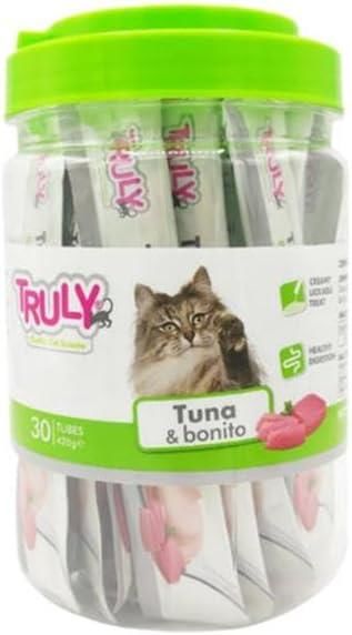 Truly Palamut Ve Ton Balıklı Yetişkin Kedi Ödül Maması 30 x 14 G