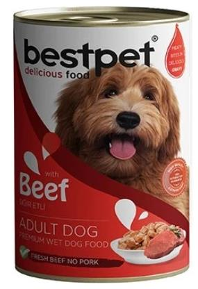 Bestpet Jöle İçinde Parça Sığır Etli Konserve Yetişkin Köpek Maması 400 gr