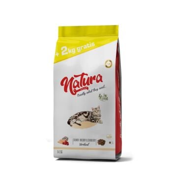 Natura Premium Somonlu Hamsili Yaban Mersinli Düşük Tahıllı Kısırlaştırılmış Yetişkin Kedi Maması 2 Kg