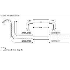 Siemens SN515B01DT iQ100 5 Programlı Ankastre Bulaşık Makinesi