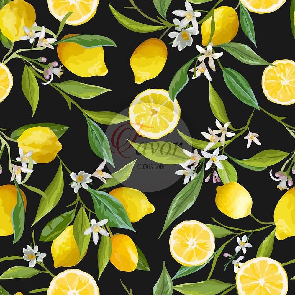 Limon Desenli Kumaş 2