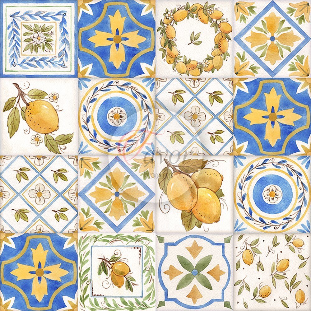 Limon Seramik Desenli Kumaş
