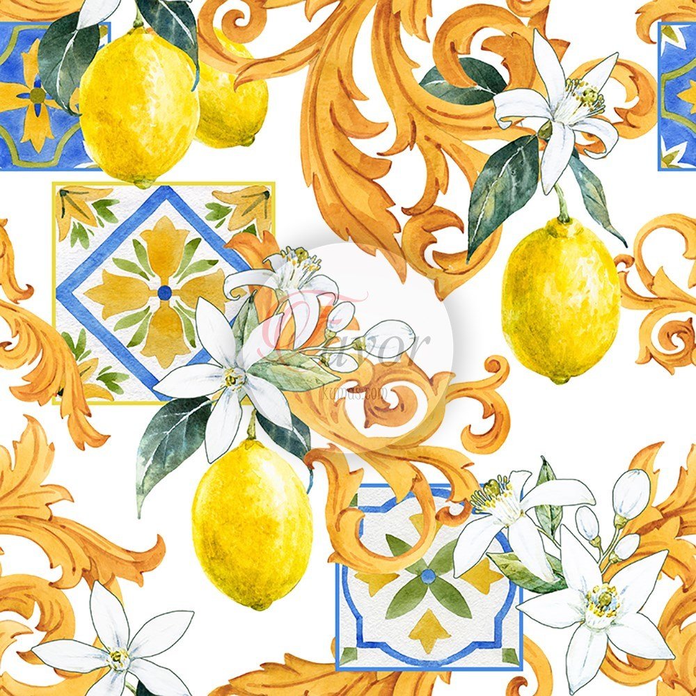 Limon Seramik Desenli Kumaş 2