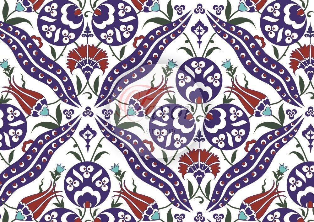 Çini Desenli Kumaş