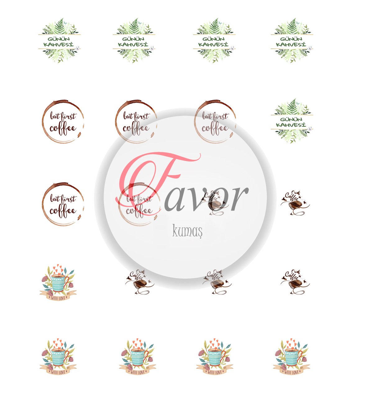 Coffee Kahve Supla Kumaşı