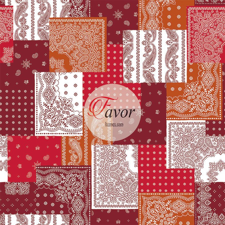 Patchwork Pateh Desenli Kumaş