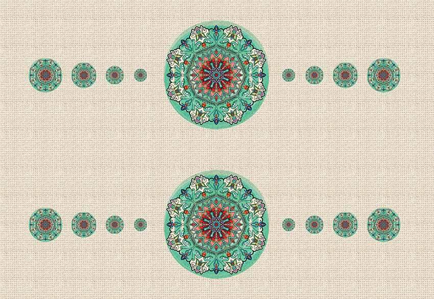 Mandala Desenli Kumaş