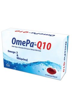 Omepa Q10 Omega 3 Ubiquinol 30 Kapsül-Balık Yağı ve Koenzim Q10