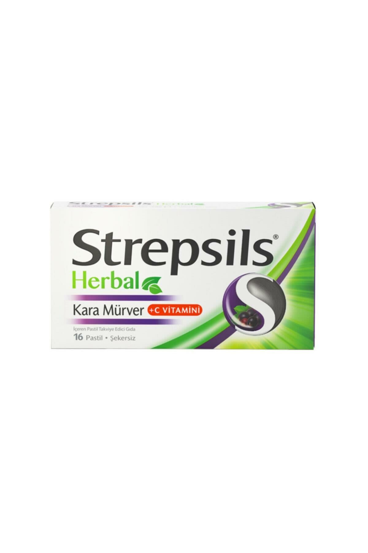 Strepsils Herbal Kara Mürver +C Vitamini 16 Pastil