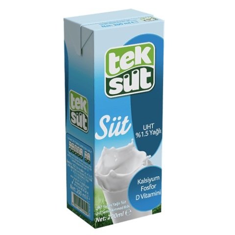 TEKSÜT SÜT 200ML YARIM YAĞLI 1*27