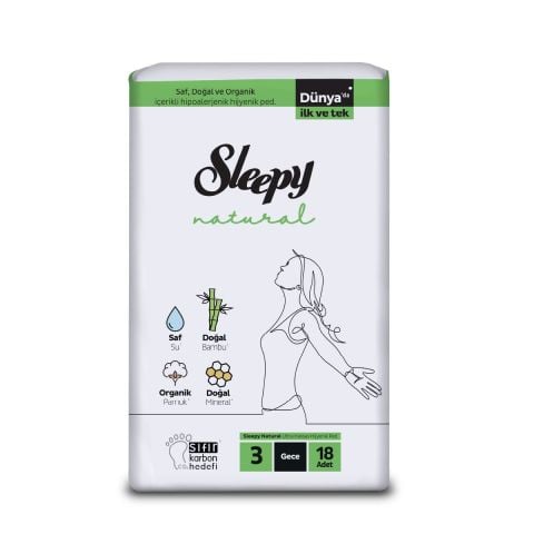 SLEEPY PED SÜPER EKO NATURAL 3GECE 18'Lİ 1*12