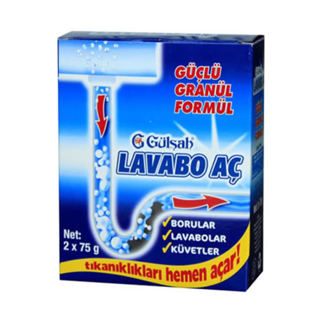 GÜLŞAH LAVABO AÇICI TOZ İKİLİ 2*75GR 1*24