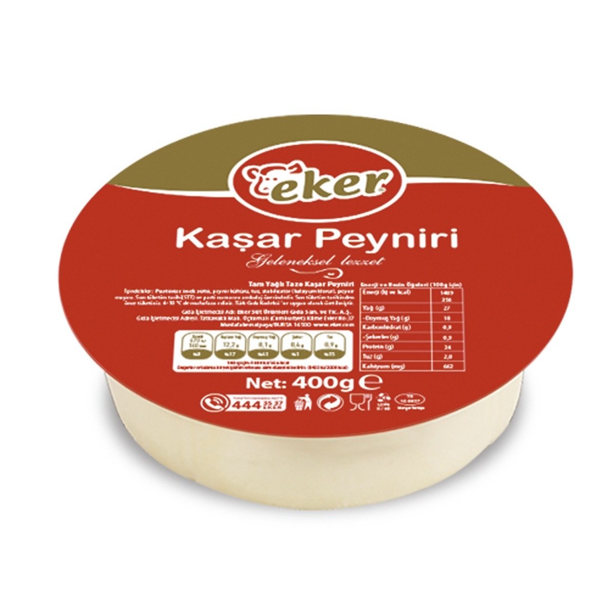 EKER P.KAŞAR PEYNİRİ  400GR TAZE 1*12