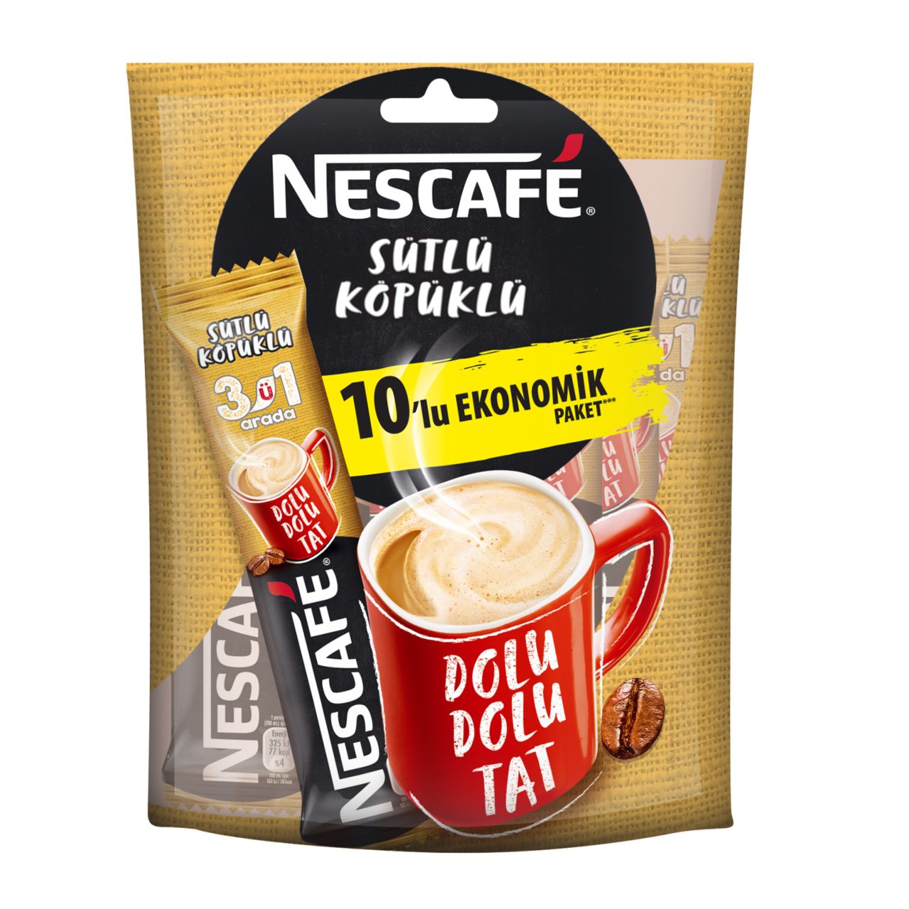 NESCAFE 3İN1 10'LU SÜT&KÖPÜK PAKET 1*12