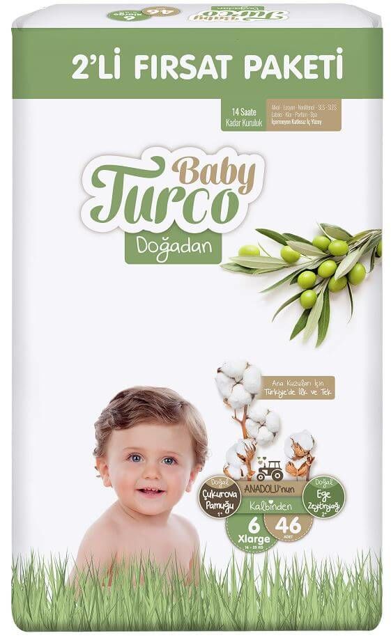 BABY TURCO DOĞADAN 2'Lİ FIRSAT 6XLARGE 16-25KG 46'LI 1*3