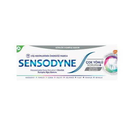 SENSODYNE 75ML ÇOK YÖNLÜ KORUMA+ GELİŞMİŞ BEYAZLIK 1*12