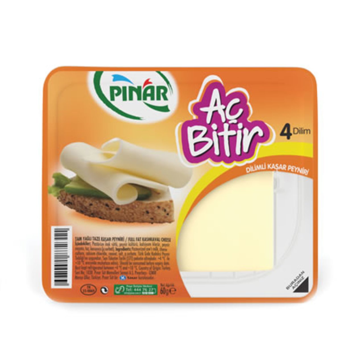 PINAR P.ERİTME AÇBİTİR PEYNİR 60GR 1*10