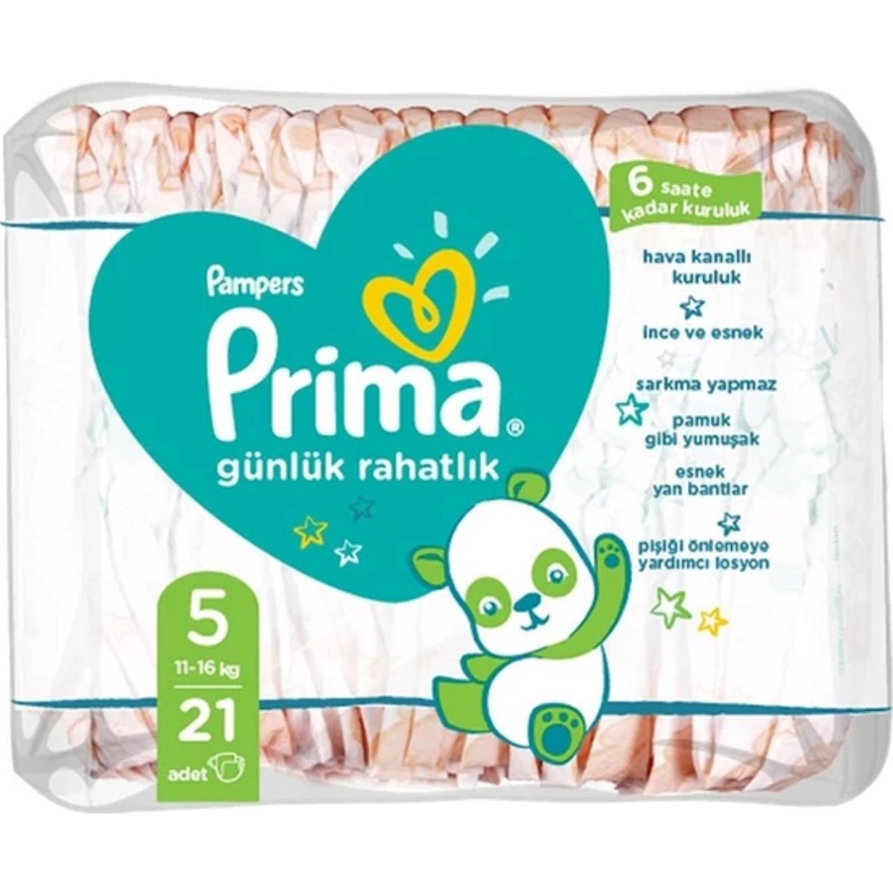 PRİMA GÜNLÜK RAH.5 BEDEN 21Lİ 11-16KG 1*4