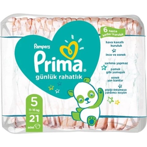 PRİMA GÜNLÜK RAH.5 BEDEN 21Lİ 11-16KG 1*4