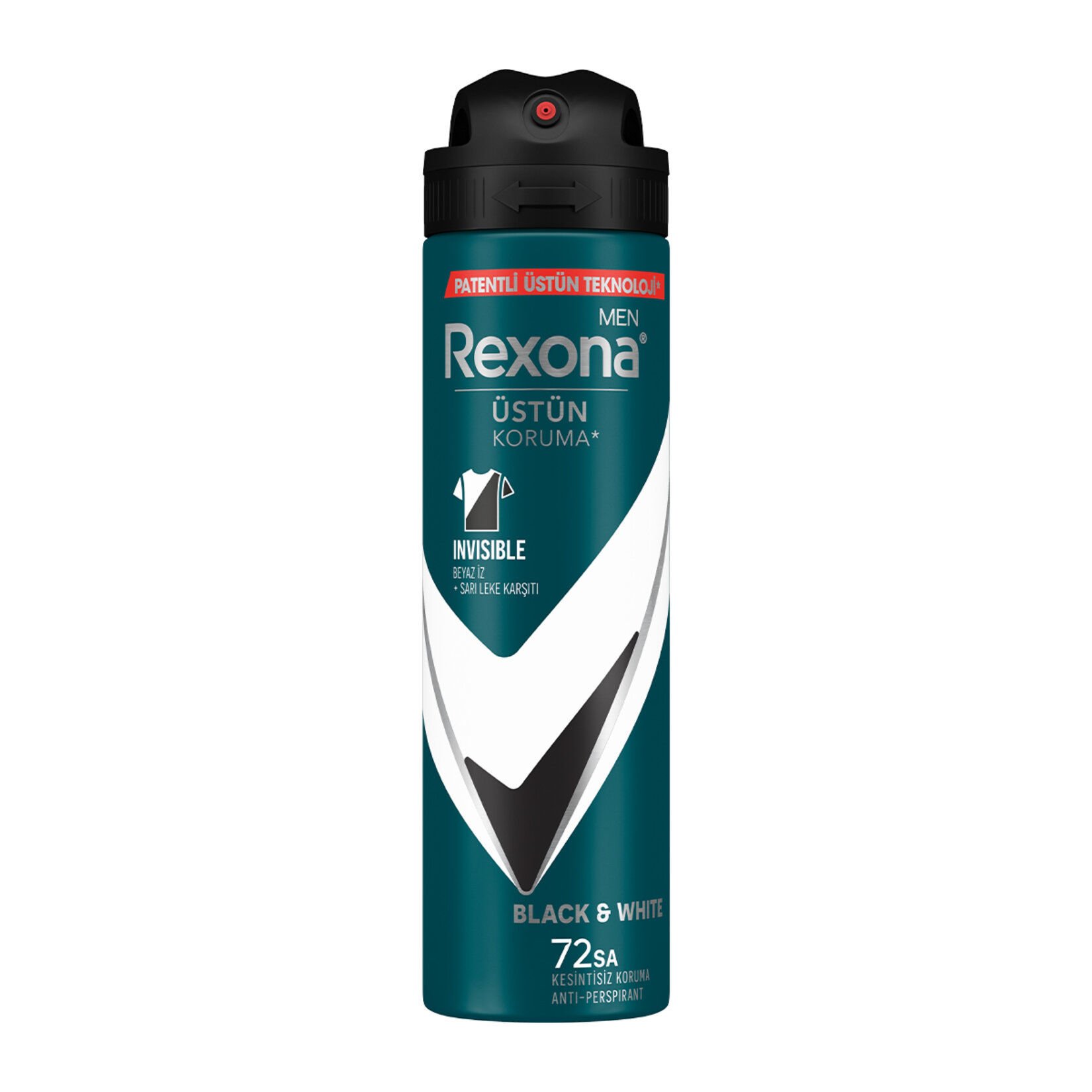 REXONA DEO MEN 150ML BLACK& WHİTE INVISIBLE 72SA 1*24